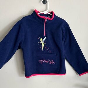 Vintage Navy Tinker Bell Fleece Pullover size 3